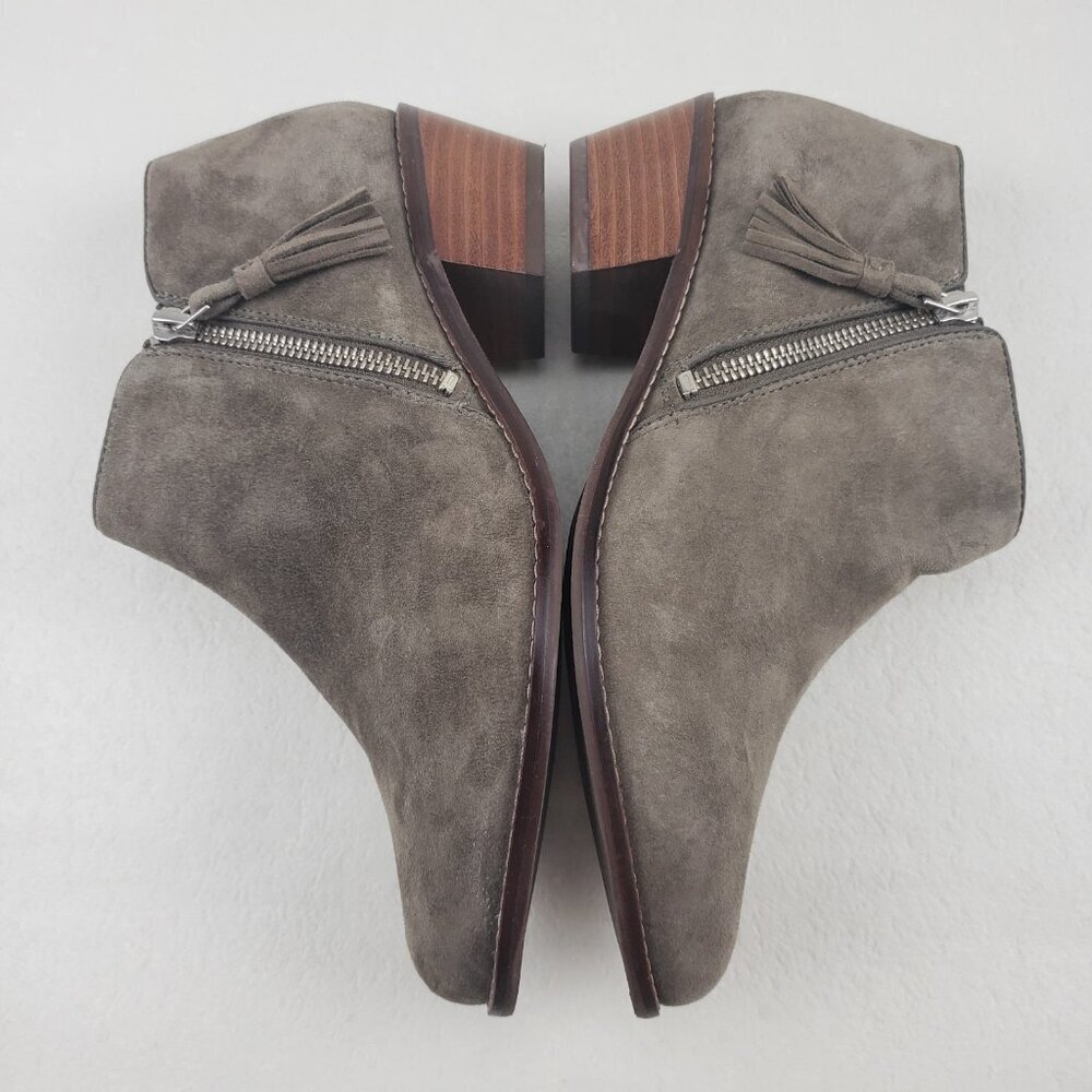 Vionic Serena Suede Ankle Boot Womens 8.5 Beige Side Zip Casual Bootie Shoe - Picture 6 of 13